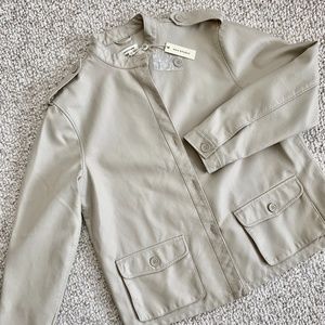 NWT Max Studio Pleather Jacket in Oyster, Size L